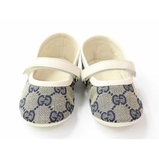 グッチ(Gucci)の【新入荷!】■グッチ/GUCCI■12cm位 ベビーシューズ/靴 ネイビー×アイボリー フォーマル 結婚式 発表会 写真撮影 冠婚葬祭【中古】子供 キッズ kids ベビー baby 女の子 春夏秋冬 920132(その他)