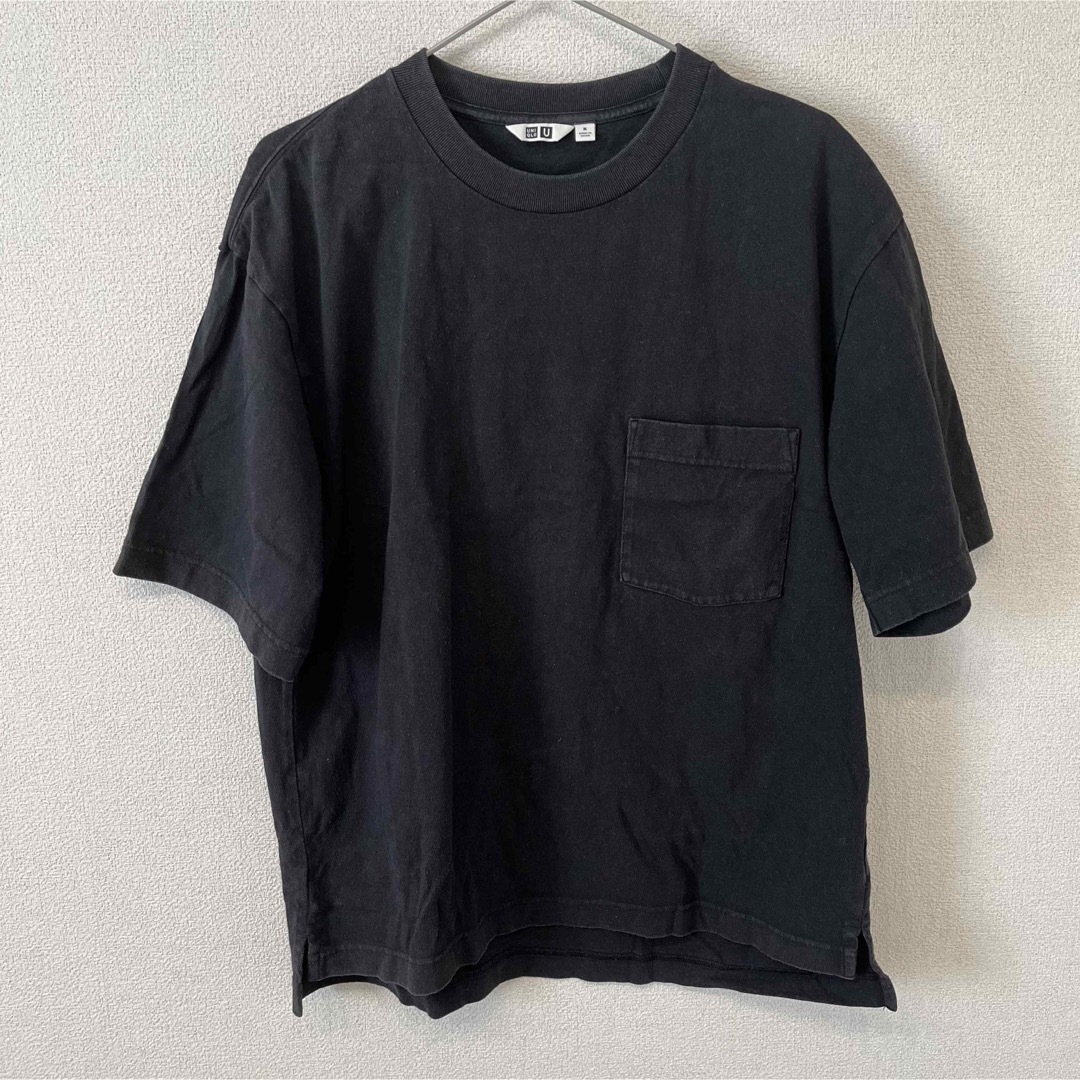 UNIQLO(ユニクロ)のUNIQLO 綿100% コットンTシャツ　黒 メンズのトップス(Tシャツ/カットソー(半袖/袖なし))の商品写真