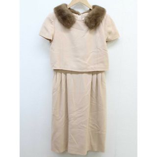 フォクシー(FOXEY)の【秋物 新入荷】♪FOXEY/フォクシー♪マドレーヌワンピース/33535/半袖/ミモレ丈 ライトベージュ レディース 38【中古】春秋 011132(その他)