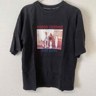 ロデオクラウンズ(RODEO CROWNS)のロデオクラウンズ　コットンTシャツ　黒　ユニセックス(Tシャツ/カットソー(半袖/袖なし))