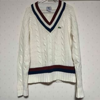 ラコステ(LACOSTE)のLacoste ラコステ  v neck knit ニット  M(ニット/セーター)