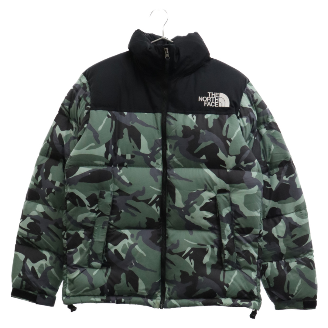 63センチ身幅THE NORTH FACE ザノースフェイス NOVELTY NUPTSE JACKET ND91842 ノベルティヌプシ ジップアップナイロンダウンジャケット 迷彩 カモフラ ND91842 グリーン