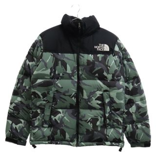 ザノースフェイス(THE NORTH FACE)のTHE NORTH FACE ザノースフェイス NOVELTY NUPTSE JACKET ND91842 ノベルティヌプシ ジップアップナイロンダウンジャケット 迷彩 カモフラ ND91842 グリーン(ダウンジャケット)