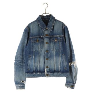 サンローラン(Saint Laurent)のSAINT LAURENT PARIS サンローランパリ 20SS Destroyed Jacket デストロイドデニムジャケット インディゴ 602709 YG750(Gジャン/デニムジャケット)