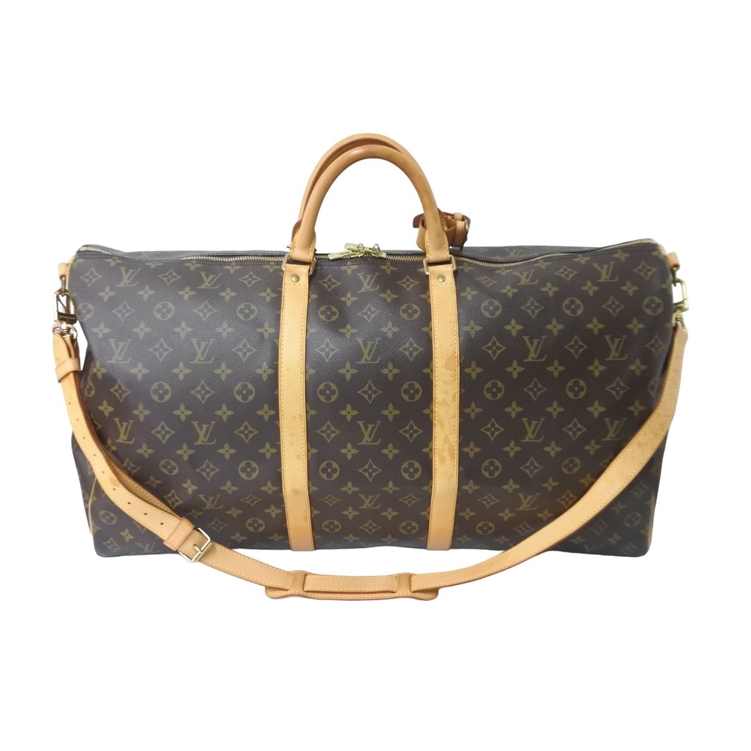 LOUIS VUITTON ルイヴィトン ボストンバッグ キーポル バンドリエール 60 モノグラム ブラウン M41412 美品  57521焼けシミスレ詳細