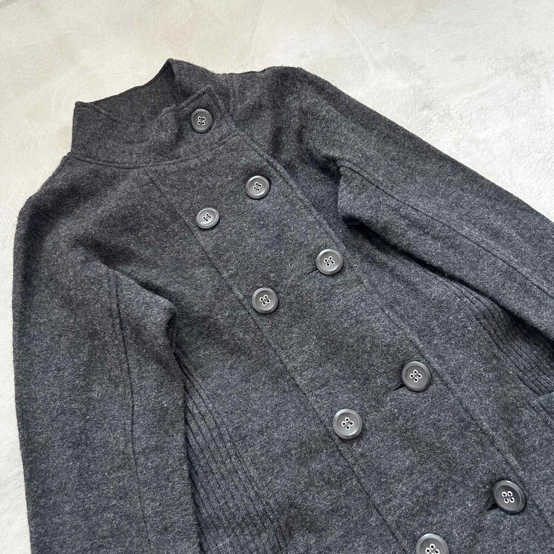 Pコート　風　コート　アウター　ニット　セーター　 レディースのジャケット/アウター(ピーコート)の商品写真