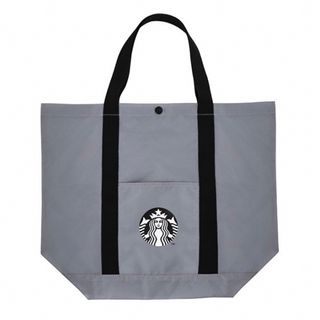 スターバックスコーヒー(Starbucks Coffee)の台湾スターバックス スタバロゴマーク 折り畳みエコバッグ（グレー）(エコバッグ)