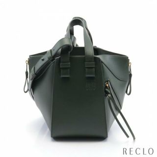 ロエベ(LOEWE)のハンモックバッグ コンパクト ハンドバッグ レザー カーキグリーン 2WAY(ハンドバッグ)