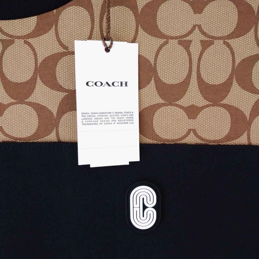 【新品タグ付】COACH コーチ シグネチャー Tシャツ カーキ メンズ XL