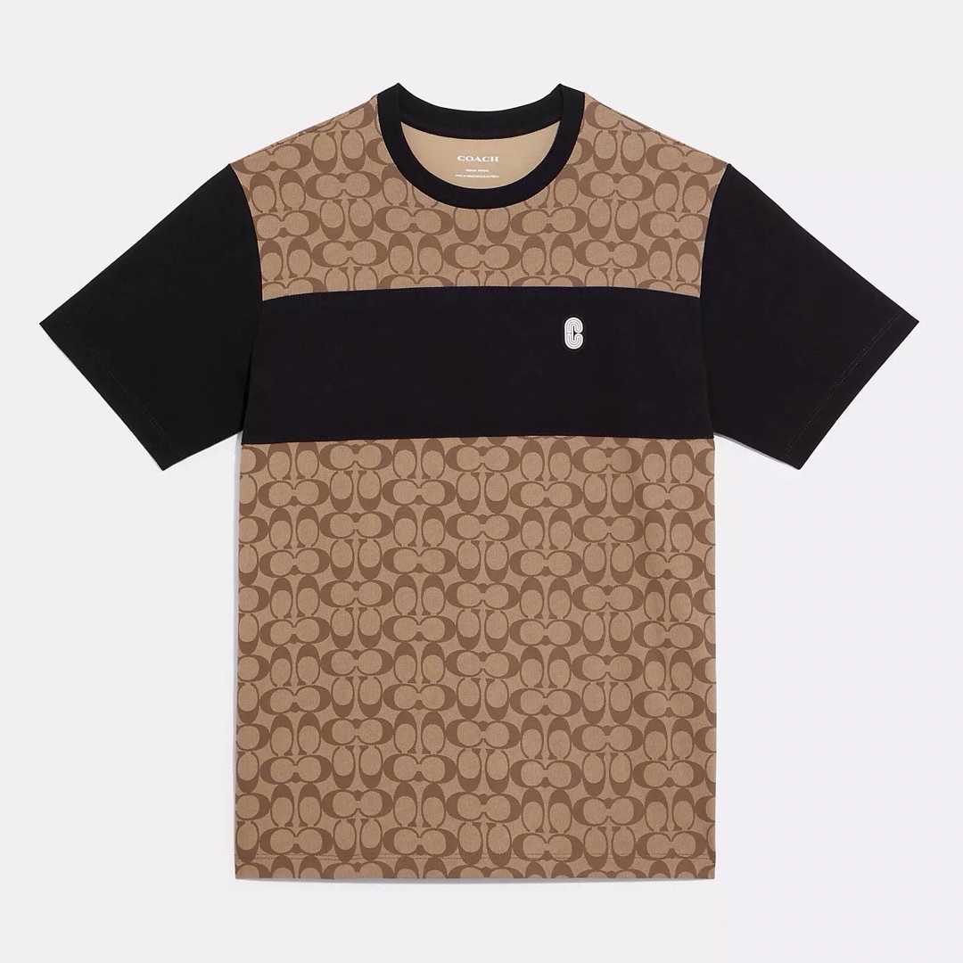 【新品タグ付】COACH コーチ シグネチャー Tシャツ カーキ メンズ XL