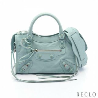 バレンシアガバッグ(BALENCIAGA BAG)のクラシック ミニシティ ハンドバッグ レザー ライトブルー 2WAY(ハンドバッグ)