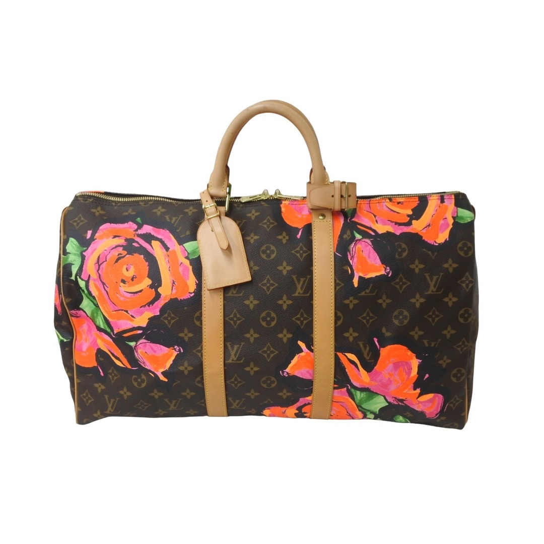 LOUIS VUITTON(ルイヴィトン)のLOUIS VUITTON ルイヴィトン ボストンバッグ M48605 モノグラムローズ キーポル50 ブラウン ゴールド金具 美品 中古 57478 レディースのバッグ(ボストンバッグ)の商品写真