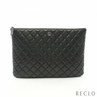 シャネル(CHANEL)のマトラッセ クラッチバッグ キャビアスキン ブラック シルバー金具(クラッチバッグ)