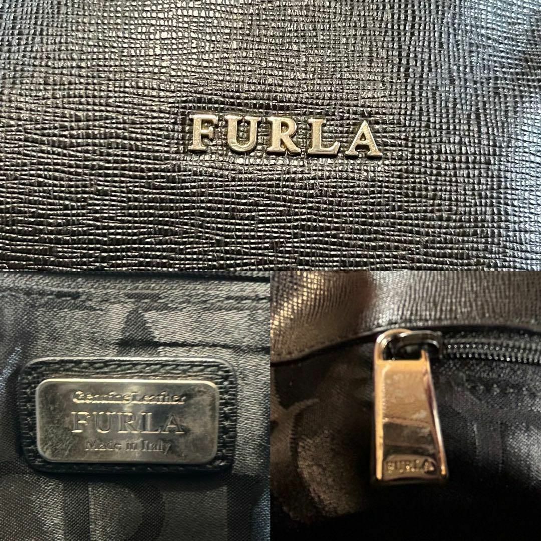 Furla(フルラ)の【美品】フルラ ロータス トートバッグ ビジネスバッグ レザー 黒 手提げ レディースのバッグ(ハンドバッグ)の商品写真