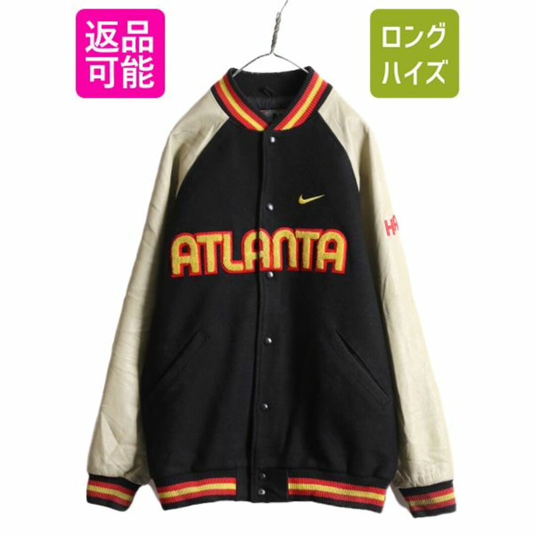 NIKE - ナイキ NBA オフィシャル ホークス 袖レザー スタジアム NIKE - ナイキ NBA オフィシャル ホークス 袖レザー スタジアム