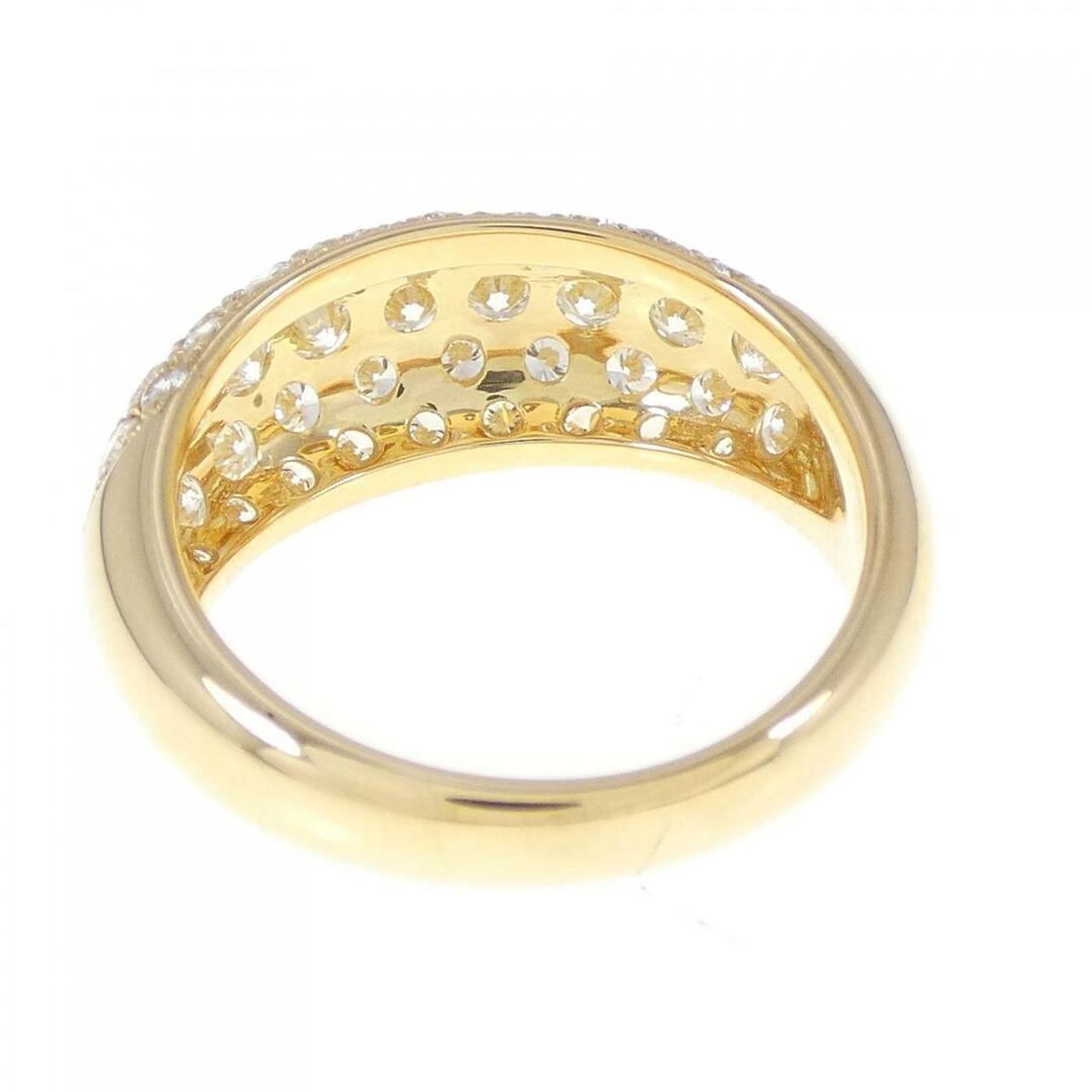 K18YG パヴェ ダイヤモンド リング 1.51CT レディースのアクセサリー(リング(指輪))の商品写真
