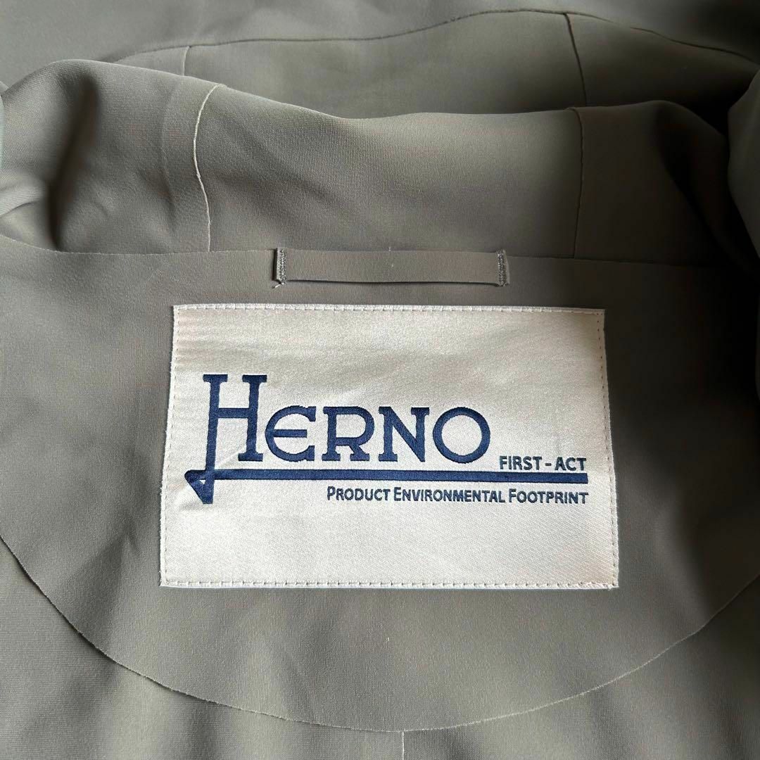 HERNO(ヘルノ)の極美品 HERNO FIRST-ACT ストレッチジャージー フーデットコート レディースのジャケット/アウター(スプリングコート)の商品写真