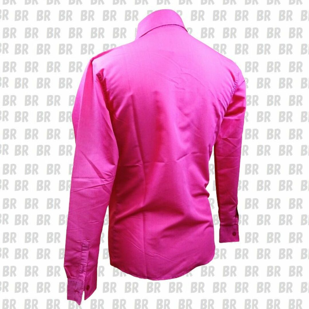 新品　【byc homme】　XXL　ピンク　長袖シャツ　カジュアル メンズのトップス(シャツ)の商品写真