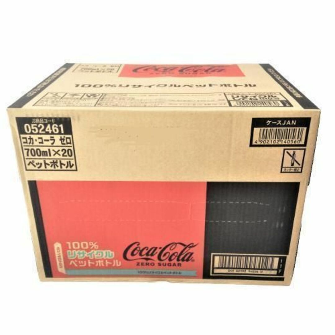 コカ・コーラ(コカコーラ)のコカ・コーラ ゼロシュガー ペットボトル 700mlｘ20本 炭酸飲料 食品/飲料/酒の飲料(ソフトドリンク)の商品写真