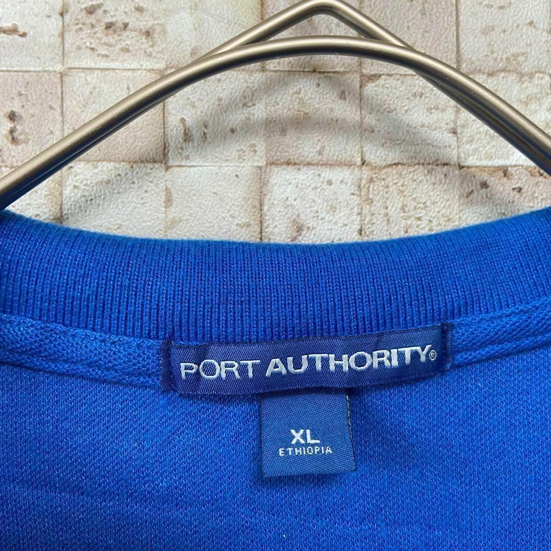 アメリカ古着 ワンポイント刺繍 半袖ポロシャツ ブルー 青 XL メンズのトップス(ポロシャツ)の商品写真