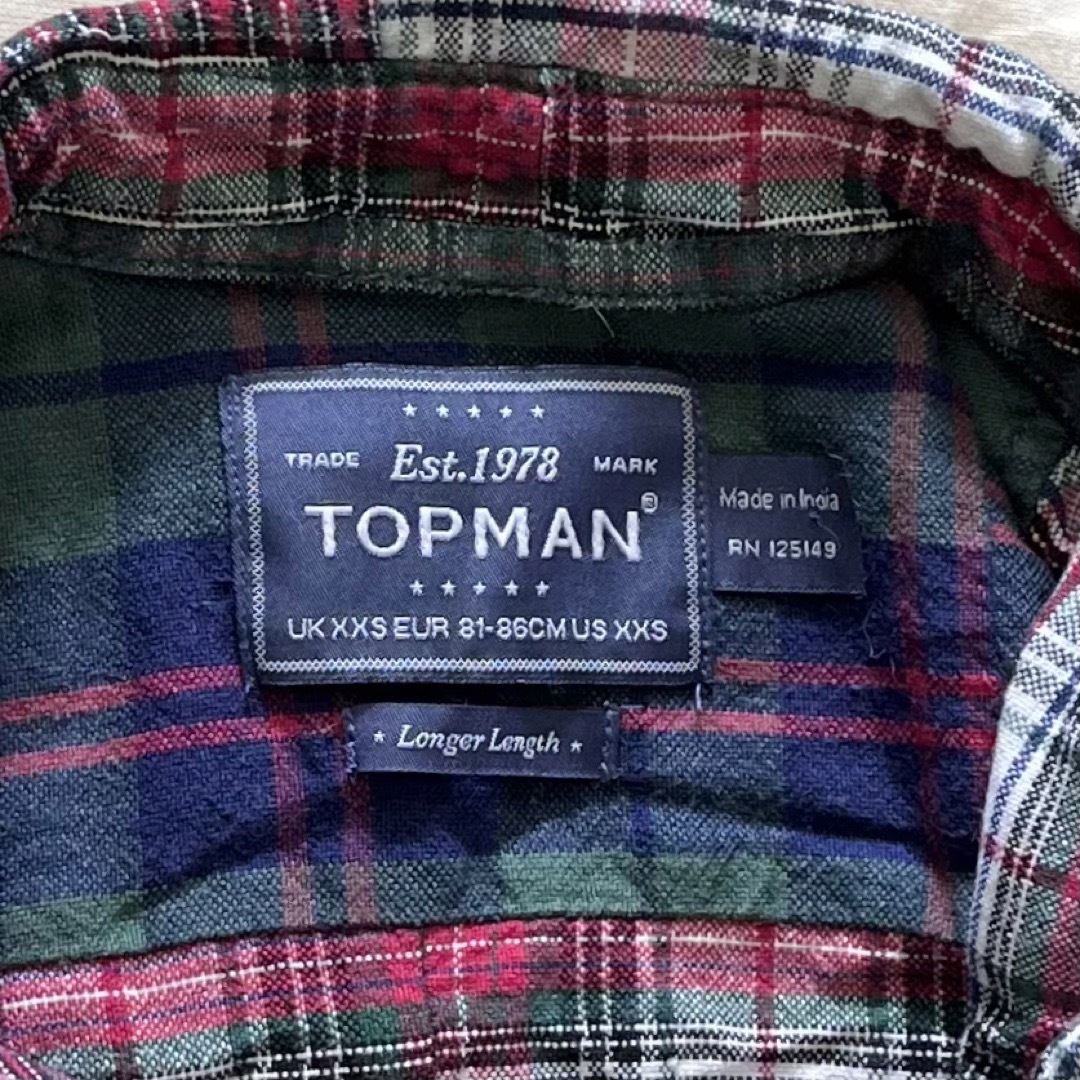 Topman(UK)ビンテージクレイジーチェックフランネルシャツ