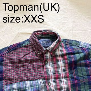 トップマン(TOPMAN)のTopman(UK)ビンテージクレイジーチェックフランネルシャツ(シャツ)