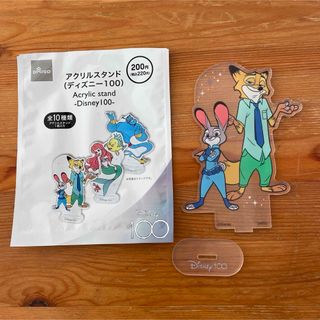 ダイソー(DAISO)のダイソー　ディズニー100  アクリルスタンド　ズートピア　ニック　ジュディ(キャラクターグッズ)