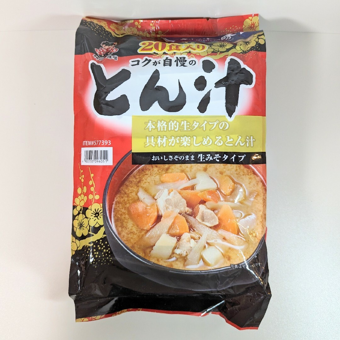 コクが自慢のとん汁　まるちゃん's　shop｜シンシュウイチ　おいしさそのまま生みそタイプ　神州一味噌　コストコの通販　by　神州一味噌　20食入　ミソならラクマ