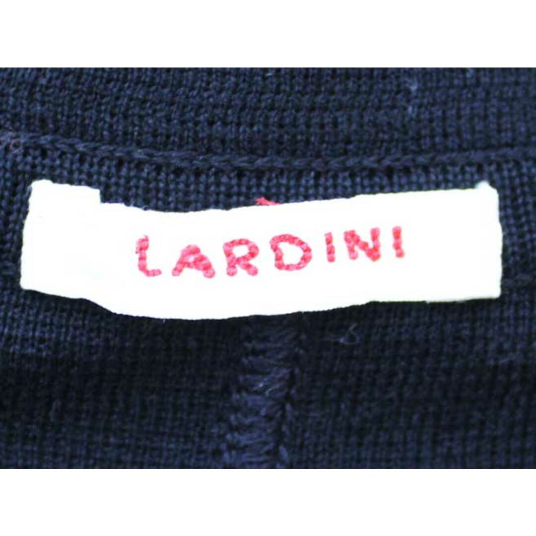 LARDINI(ラルディーニ)の♪LARDINI/ラルディーニ♪コットンニットコーディガン/コート/アウター/カーディガン/シンプル/カジュアル/長袖 ブラック/黒 レディース 40【中古】春秋 710132 レディースのトップス(カーディガン)の商品写真