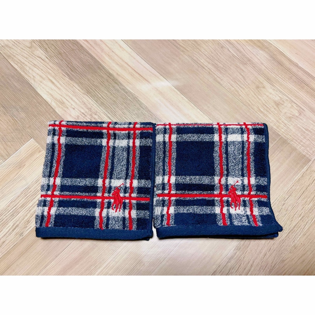 POLO RALPH LAUREN(ポロラルフローレン)の新品　ラルフローレン タオルハンカチ2枚セット メンズのファッション小物(ハンカチ/ポケットチーフ)の商品写真