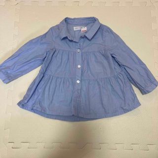 ザラキッズ(ZARA KIDS)のザラベイビー　92 90 next シャツ　青　H&M ユニクロ　gap(Tシャツ/カットソー)