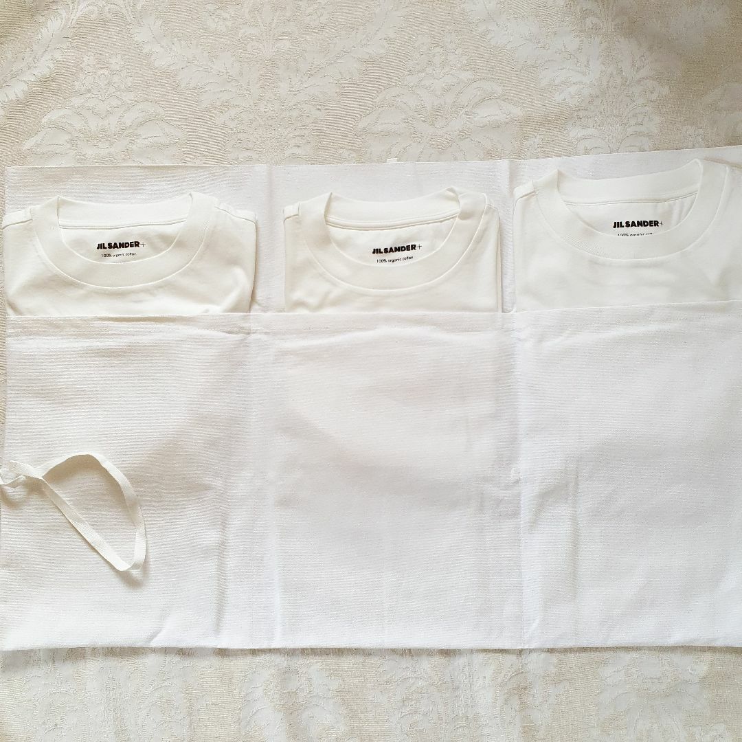 Jil Sander(ジルサンダー)の【新品・未使用】Jil SanderコットンTシャツ 3枚セット　白XXLサイズ メンズのトップス(Tシャツ/カットソー(半袖/袖なし))の商品写真