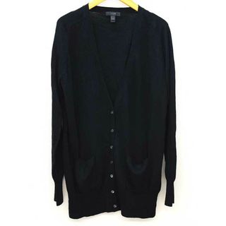 ジェイクルー(J.Crew)の‡J.CREW/ジェイクルー‡ウールニットカーディガン/長袖 ブラック/黒 レディース L【中古】秋冬 407032(カーディガン)