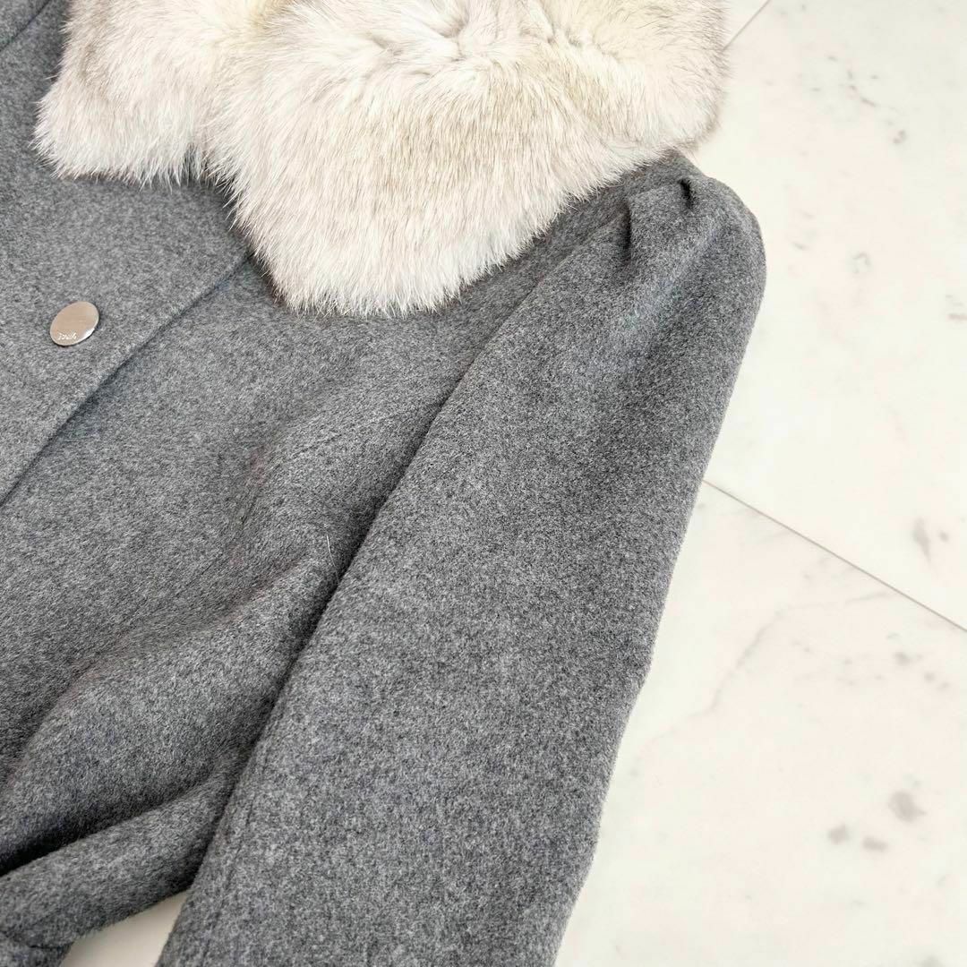 René - 極美品 Rene TISSUE フォックスファー カシミヤ混 Aライン