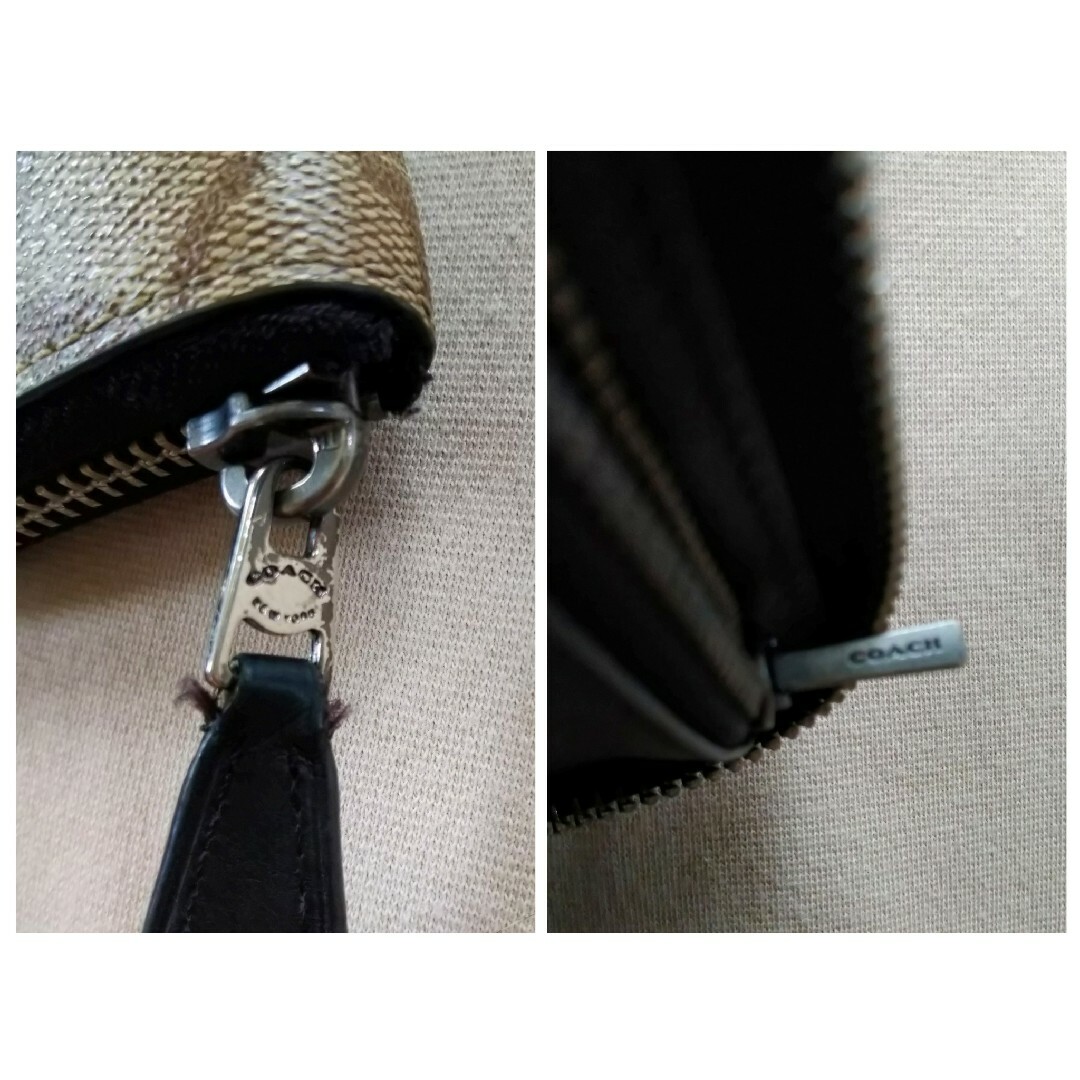 COACH コーチ 財布 二つ折り ラウンドファスナー コンパクト ユニセックス