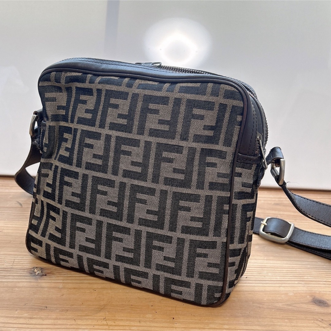 FENDI - ヴィンテージ フェンディ FF ズッカ柄 キャンバス レザー