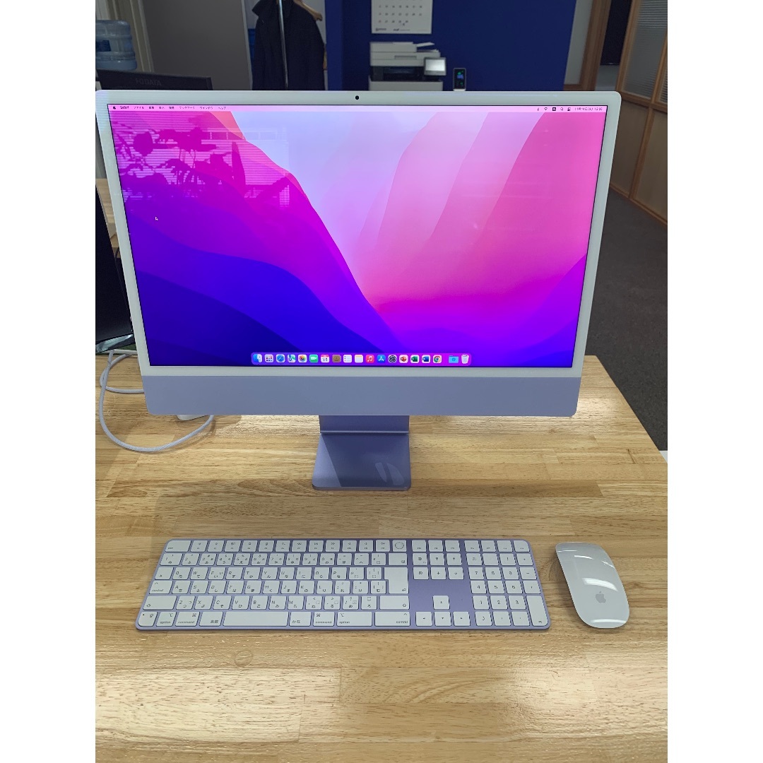 iMac 24inch M1 メモリ:8GB SSD:512GB パープルデスクトップ型PC