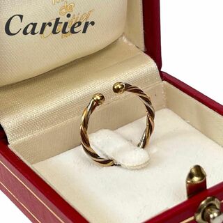 カルティエ(Cartier)の【美品☆箱付き】カルティエ　ツイスト　トリニティ　リング　750刻印　 指輪(イヤリング)