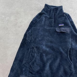 パタゴニア(patagonia)のパタゴニア　フリース　プルオーバー　胸ポケット　ボア　古着　ネイビー　Ｍ(その他)