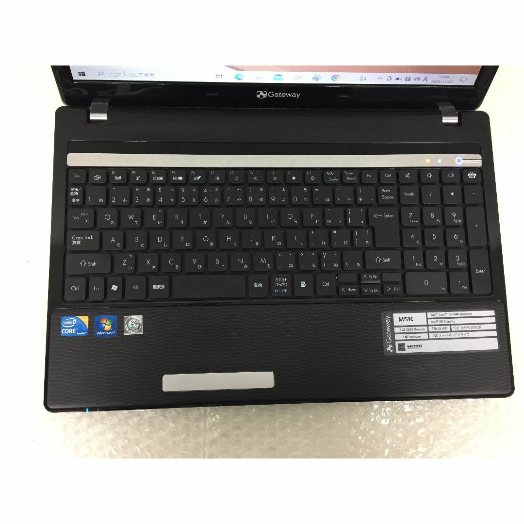 GatewayGateway 小学生用　安いカメラ付Win10ノートパソコン　アプリ多数導入済