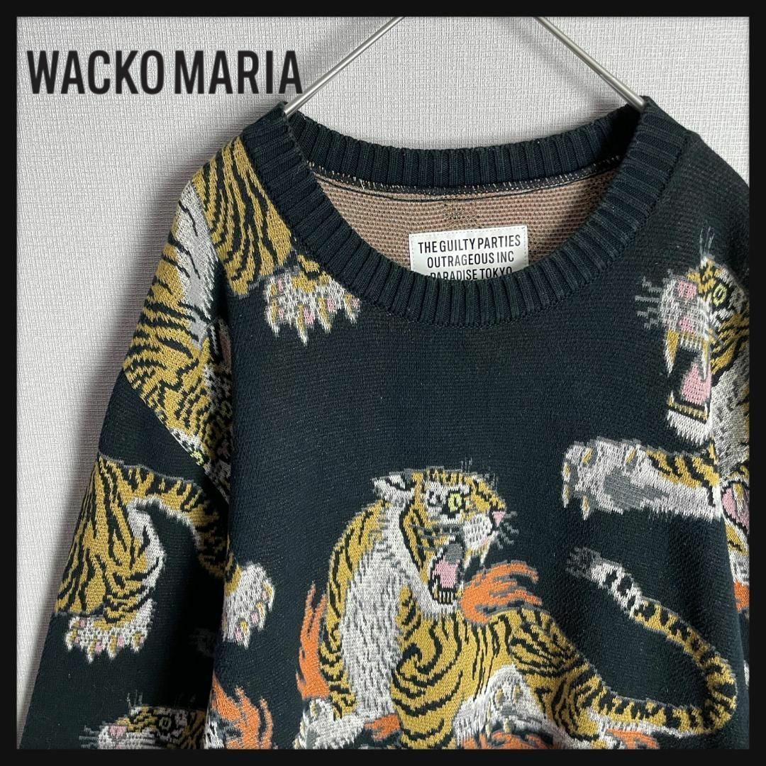 WACKO MARIA - 【即完売☆白虎デザイン】ワコマリア ジャガード ニット