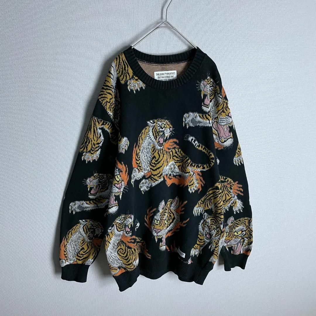 WACKO MARIA - 【即完売☆白虎デザイン】ワコマリア ジャガード ニット
