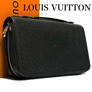 ルイヴィトン(LOUIS VUITTON)の【美品】LOUIS VUITTON タイガ　ジッピーXL 長財布　クラッチ　黒(長財布)