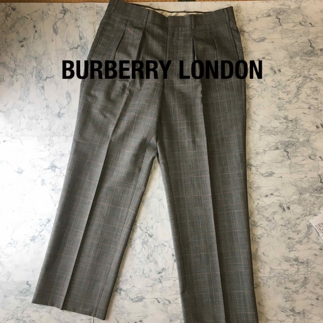 BURBERRY(バーバリー)のBURBERRY LONDON グレンチェック　パンツ　センタープレス メンズのパンツ(スラックス)の商品写真