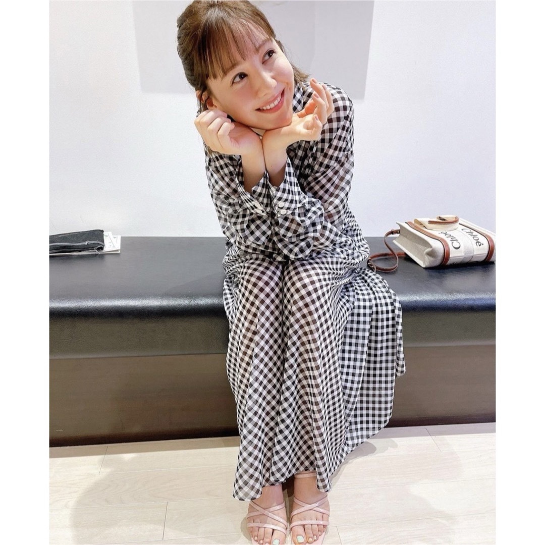 Ameri    GINGHAM CHECK SHIRT DRESS