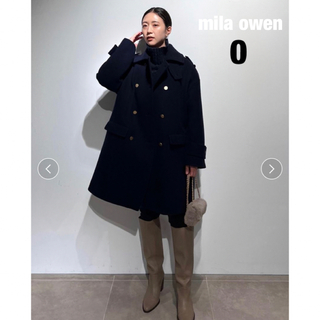 ミラオーウェン(Mila Owen)のミラオーウェン　MilaOwen  コートラボ　限定　金釦ミドル丈コート 0(ピーコート)