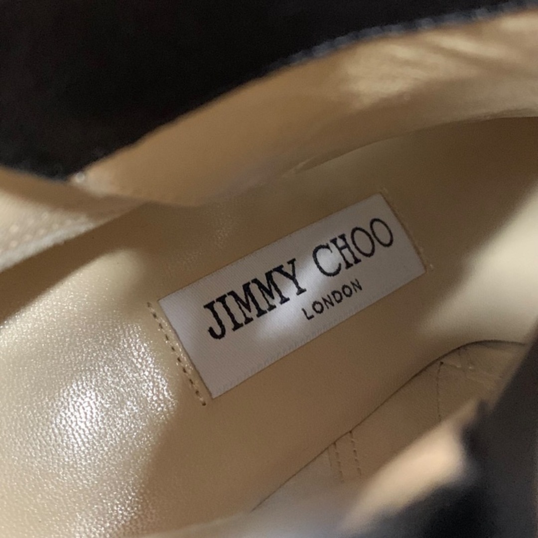 JIMMY CHOO(ジミーチュウ)のジミーチュウ JIMMY CHOO CRUZ ブーツ ショートブーツ 靴 シューズ レザー ブラック 黒 ビジュー パール レースアップ レディースの靴/シューズ(ブーツ)の商品写真