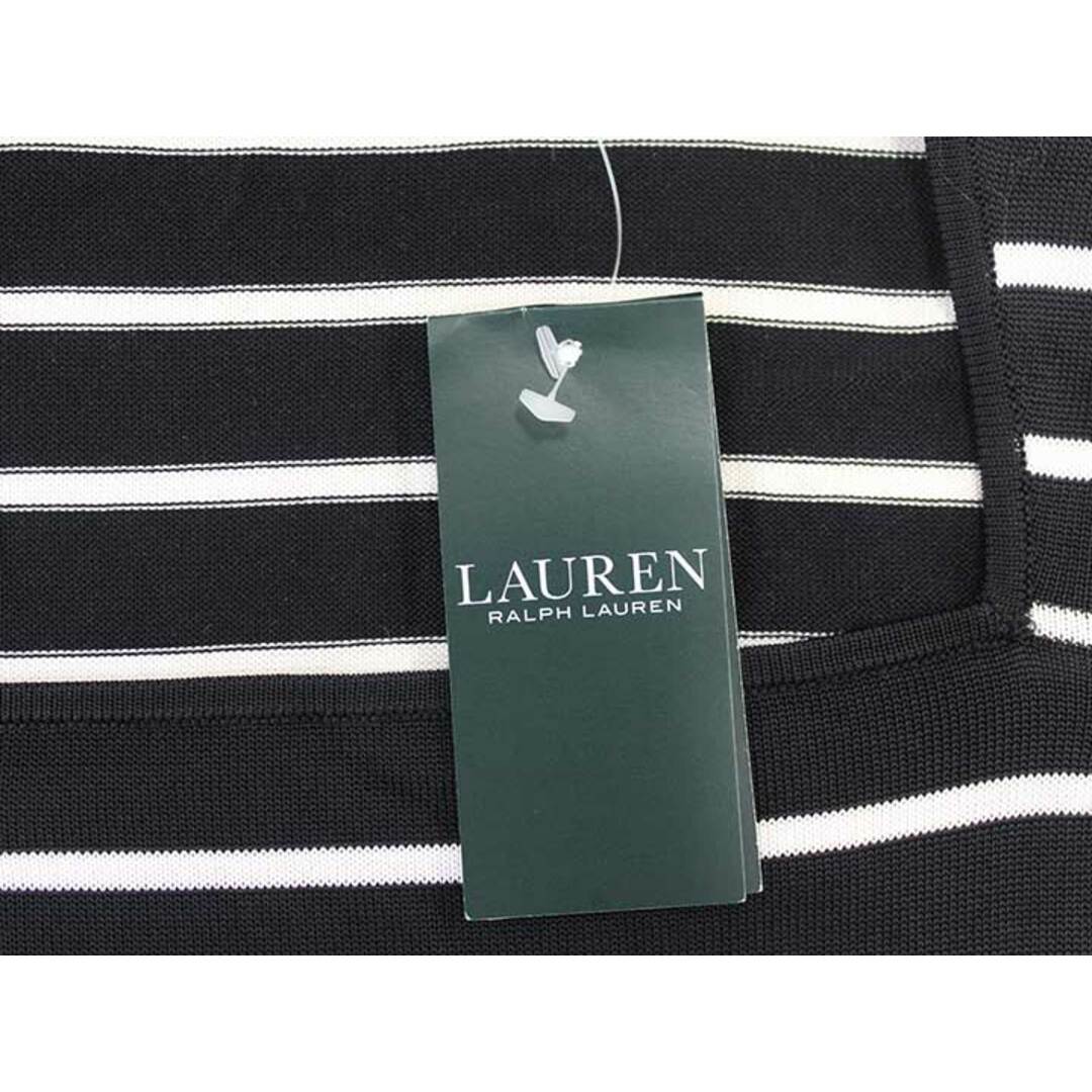 Ralph Lauren(ラルフローレン)の【値下げ】新品未使用品‡POLO RALPH LAUREN/ポロ ラルフ ローレン‡ボーダーニット/タグ付き/長袖 ブラック×ホワイト/黒×白 レディース XXS 春夏秋冬 512122 レディースのトップス(ニット/セーター)の商品写真