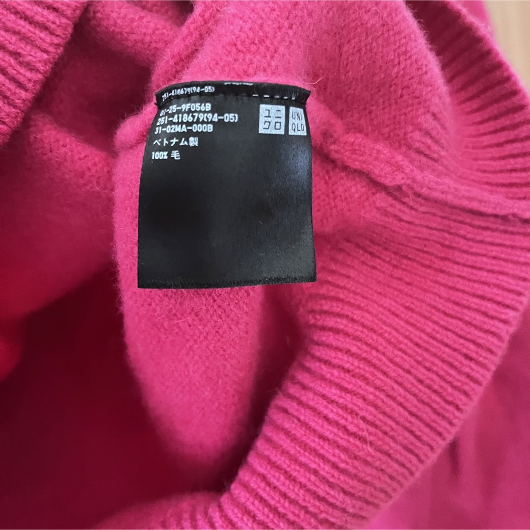 UNIQLO(ユニクロ)のユニクロ　ウールセーター　ピンク レディースのトップス(ニット/セーター)の商品写真
