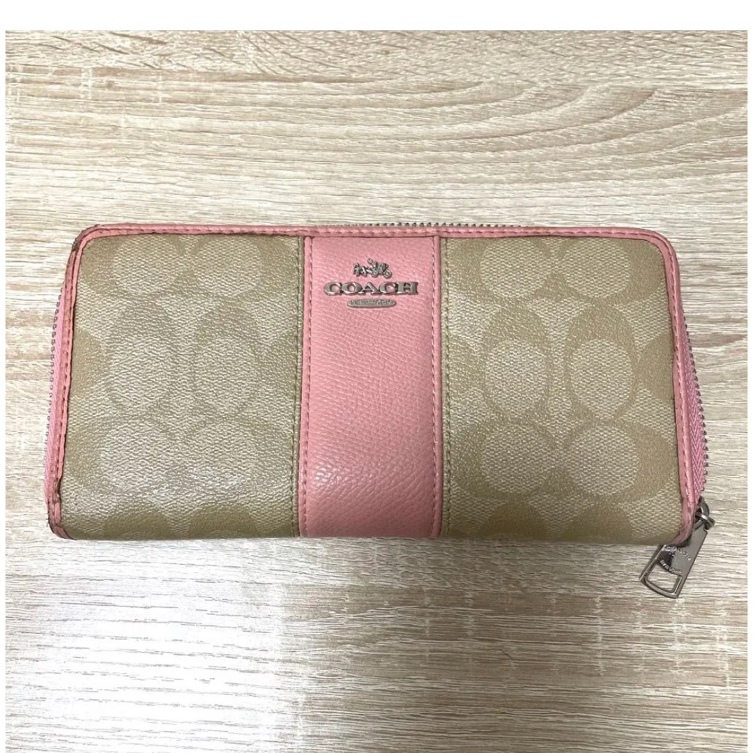 COACH(コーチ)のcoach☆／長財布／カード収納たくさん／ピンク メンズのファッション小物(長財布)の商品写真